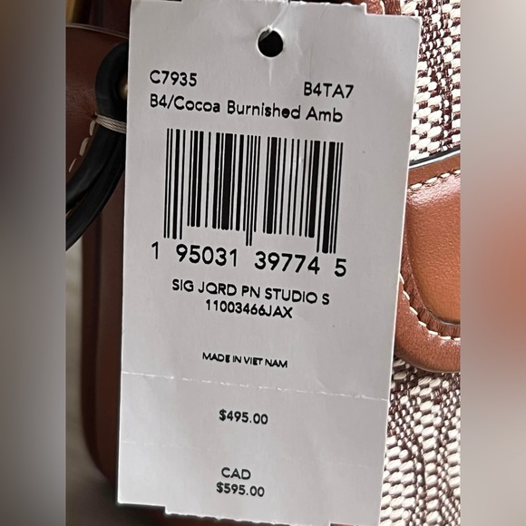 💰SOLD-C7935 - Coach Studio Shoulder Bag in Signature Jacquard with Penguin Motif - Picture 12 of 14